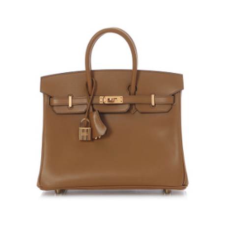 Hermès Birkin 25 Poussiere, Tadelakt, doré