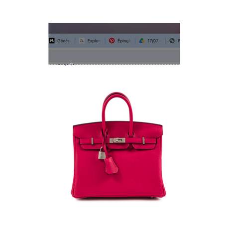 Hermès Birkin 25 Rose Mexico, Togo, palladié