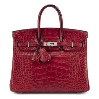 Hermès Birkin 25 Rouge H, alligator mat, palladié