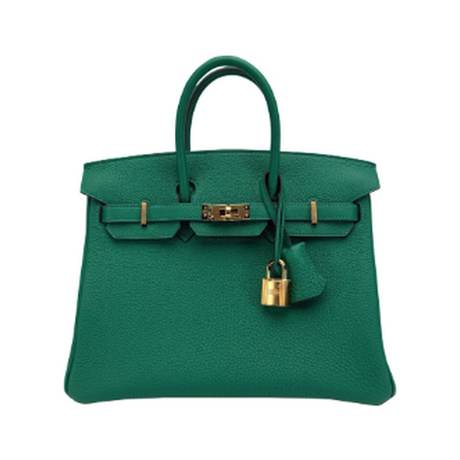 Hermès Birkin 25 Vert Vertigo, Togo, doré