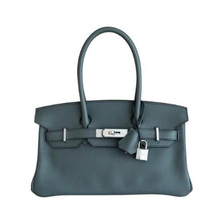 Hermès Birkin 29 Vert Amande Shoulder, Evercolor, palladié