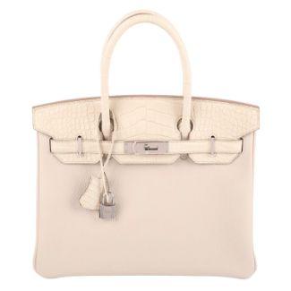 Hermès Birkin 30 Béton, alligator mat & Togo, palladié