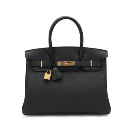 Hermès Birkin 30 Black, Togo, doré