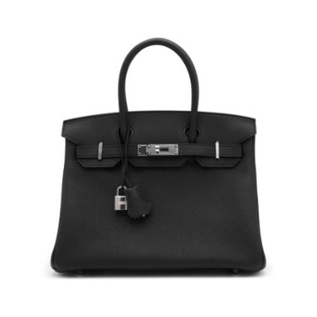 Hermès Birkin 30 Black, Togo, palladié
