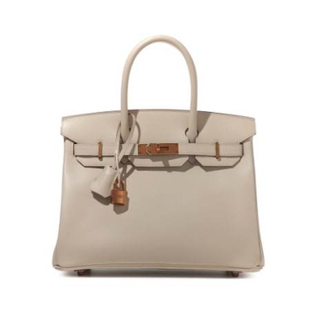 Hermès Birkin 30 Craie, Epsom, doré