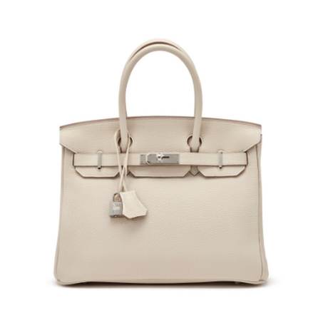 Hermès Birkin 30 Craie, Togo, palladié