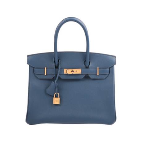 Hermès Birkin 30 Deep Bleu, Epsom, doré