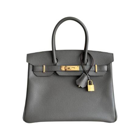 Hermès Birkin 30 Etain, Epsom, doré