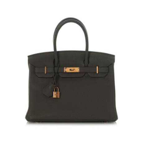 Hermès Birkin 30 Etain, Togo, doré