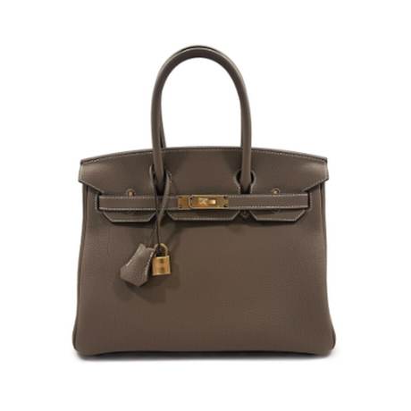Hermès Birkin 30 Etoupe, Togo, doré