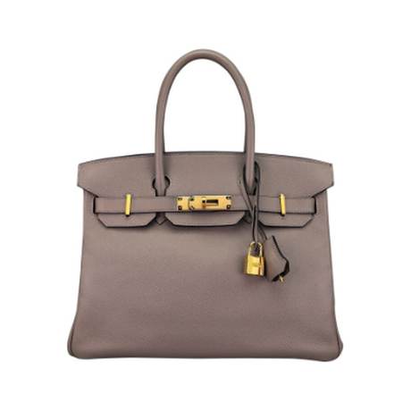 Hermès Birkin 30 Gris Asphalte, Epsom, doré