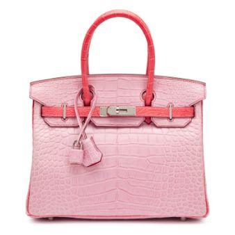 Hermès Birkin 30 HSS 5P Bubblegum & Bougainvillea, alligator mat