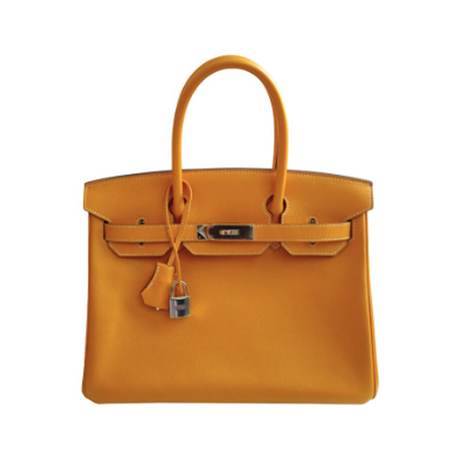 Hermès Birkin 30 Jaune d'Or & Orange Verso, Epsom, doré