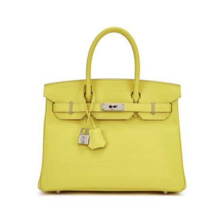 Hermès Birkin 30 Lime, Epsom, palladié