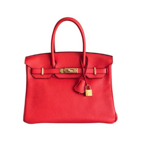 Hermès Birkin 30 Poppy, Togo, doré