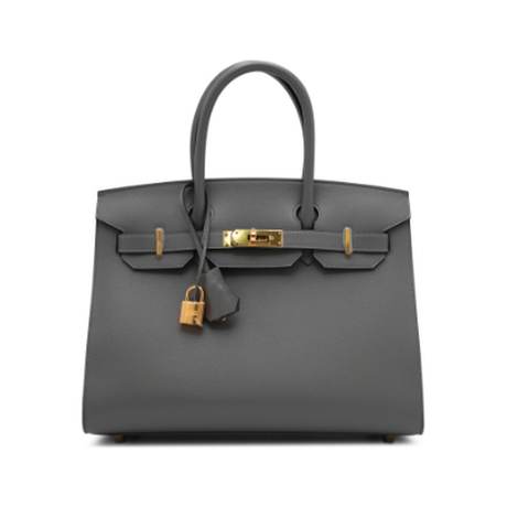 Hermès Birkin 30 Sellier Gris Meyer, Madame, doré