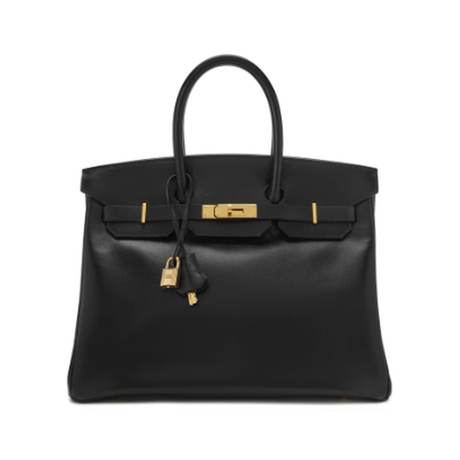 Hermès Birkin 35 Black Calf, box, doré