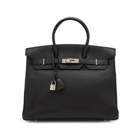 Hermès Birkin 35 Black, Togo, palladié