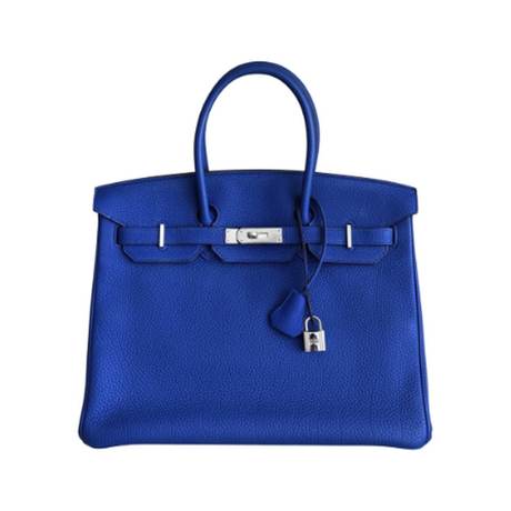 Hermès Birkin 35 Bleu Electric, Togo, palladié