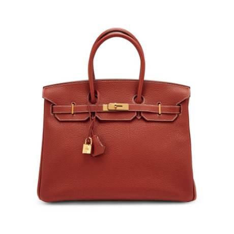 Hermès Birkin 35 Etrusque, Fjord, doré