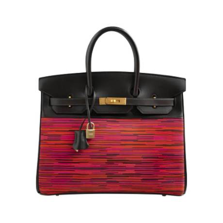 Hermès Birkin 35 Orange Fuchsia Vibrato & Havane Calfskin, box, doré