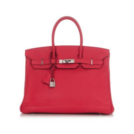 Hermès Birkin 35 Rose Texas, Togo, palladié