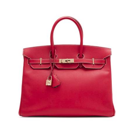 Hermès Birkin 35 Rouge Casaque Bleu Thalassa Verso Candy, Epsom, permabrass