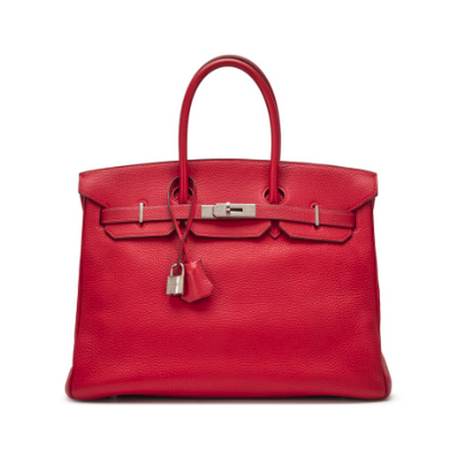 Hermès Birkin 35 Rouge Vif, Togo, palladié