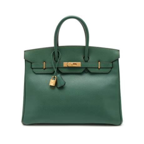 Hermès Birkin 35 Vintage Vert Anglais Ardennes, doré