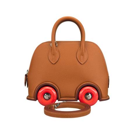 Hermès Bolide Wheels 2025 On Gold Orange 1923, Epsom, palladié, édition limitée