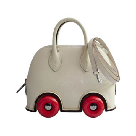 Hermès Bolide Wheels On Nata & Orange, Epsom, palladié