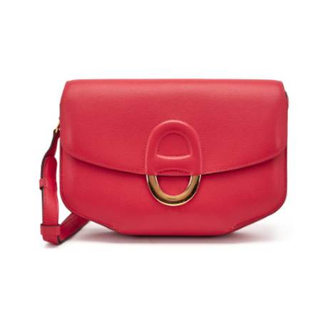 Hermès Cherche Midi 25 Rouge Tomate, Evercolor, doré