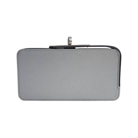 Hermès Clutch Argent Chamkilight Sanglons, chèvre, palladié