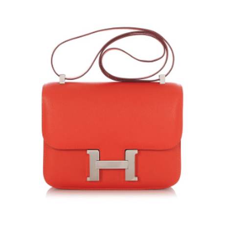 Hermès Constance 23 Orange, Epsom, palladié