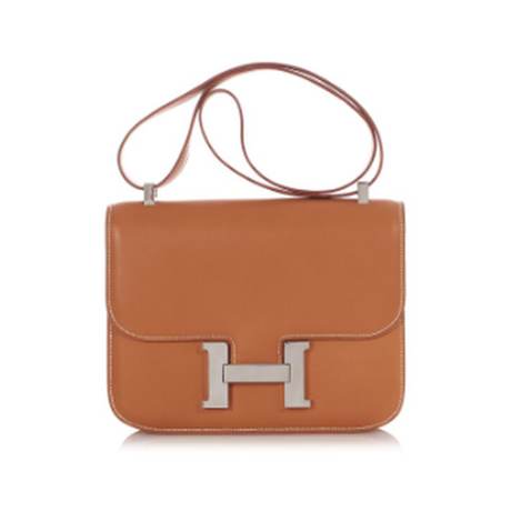 Hermès Constance 23, vache naturel, palladié