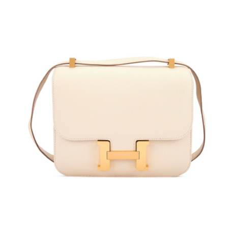Hermès Constance 24 Craie, Epsom, doré