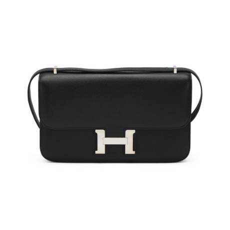 Hermès Constance Élan 25 Black, Epsom, palladié