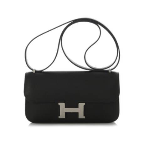 Hermès Constance Élan Black, Epsom, palladié