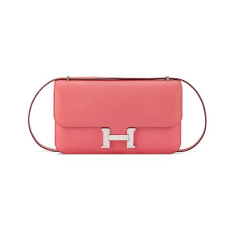Hermès Constance Élan Flamingo, Epsom, palladié