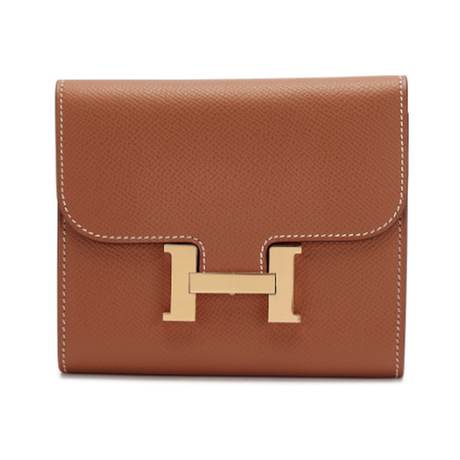 Hermès Constance Passant Short Wallet Gold, Epsom, doré