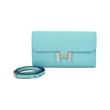 Hermès Constance To-Go Bleu Atoll, Epsom, palladié