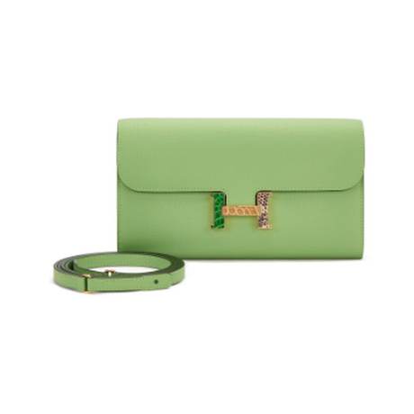 Hermès Constance To-Go Cactus & Beige Sable & Ombre Vert Criquet, Epsom & alligator & Salvator