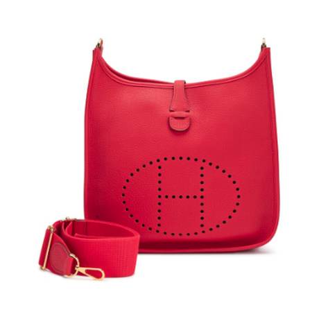 Hermès Evelyne PM 29 Rouge de Coeur, Clémence, doré