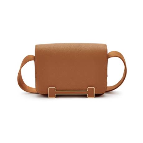 Hermès Geta Caramel, chèvre Mysore, doré