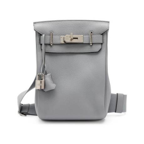 Hermès HAC à à dos PM à dos Gris Pantin, Togo, palladié