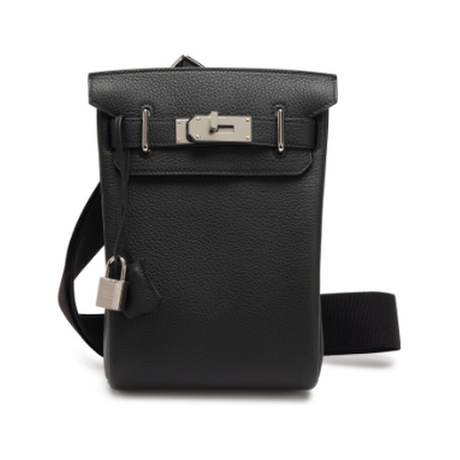 Hermès HAC à à dos PM Black, Togo, palladié