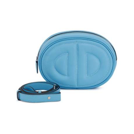 Hermès In-the-Loop Belt Bleu Celeste & Vert Yucca Verso, Swift, palladié