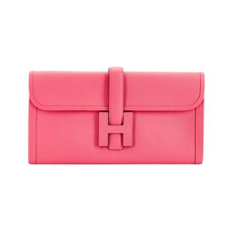 Hermès Jige Élan Rose Azalee, Epsom