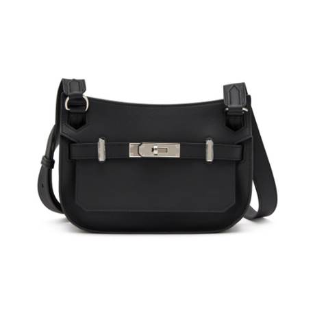 Hermès Jypsière Mini Black, Swift, palladié