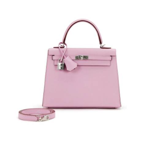 Hermès Kelly 25 Mauve Sylvestre Sellier, Epsom, palladié